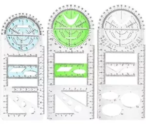 Multifunction Drawing Ruler Mathematics Geometric Measuring Drafting Ruler UK - Picture 1 of 8