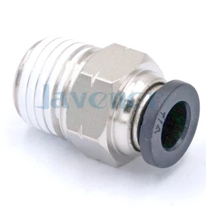 Tubo de ajuste 5 piezas O.D 1/4" Pushfit -1/4" NPT macho aire recto montaje neumático - Imagen 1 de 7