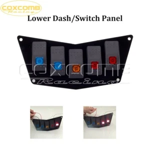 FOR POLARIS RZR 800 900 XP 570 DASH SWITCH PLATE PANEL METAL 5 SWITCHES ROCKER - Picture 1 of 9