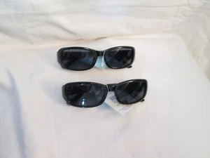 2 PAIR Foster Grant Best Value Black Frame Sunglasses 100% UVA + UVB Protection - Picture 1 of 3