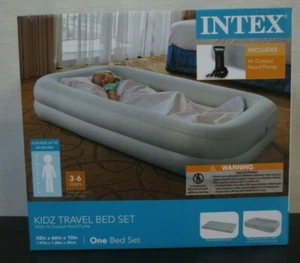 Colchón de cama de aire de viaje Intex para niños con bomba de mano - Imagen 1 de 2