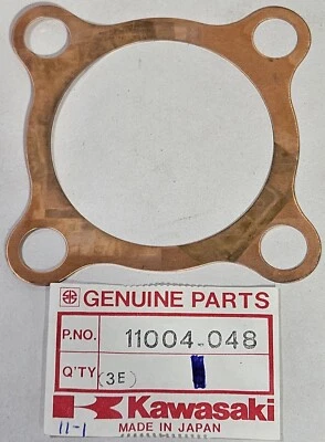 Nuevo de Lote Antiguo 1969-1976 Original Kawasaki H1 KH 500 Triple Junta de Cabeza de Cobre OEM 11004-048 Foto 1 de 3