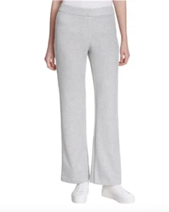 Calvin Klein Grey Regular Womens Heathered Soft Casual Wide Leg Pants Sz8 EUC - Picture 1 of 4