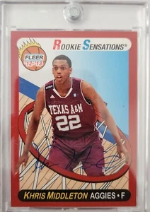 Khris Middleton 2012-2013 Fleer Retro Rookie Sensations Autographs AUTO RC BUCKS - Picture 1 of 3
