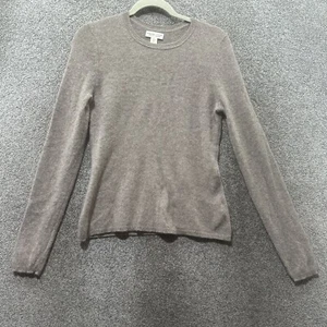 Adrienne VittaDini Pullover Sweater Women Large Gray 100% Cashmere Neutral - Picture 1 of 11