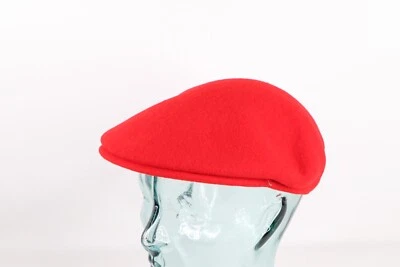 Nuevo de Lote Antiguo Años 90 Streetwear Kangol Deletrear Lana Cabbie Newsboy Gorra Roja Pequeña Foto 1 de 4