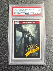 2015 Marvel Retro  🔥 1990 IMPEL BLACK PANTHER AUTO PSA 9 🔥 Wilkins Autograph - Picture 1 of 2