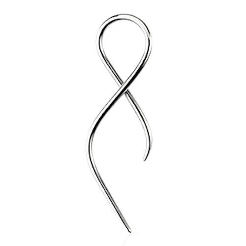 Par de pendientes cónicos colgantes de cola retorcida de acero quirúrgico Foto 1 de 1