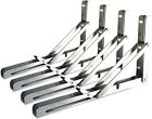 4 Pack Stainless Folding Collapsible Shelf Bench Table Folding Bracket--16 Inch