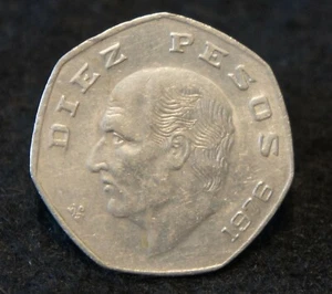 10 pesos mexicanos 1976 en estado EF bonita moneda coleccionable!  - Imagen 1 de 2