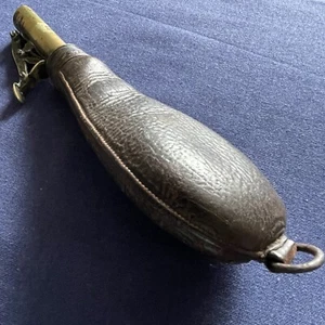 G & J W Hawksley Shot Powder Flask, Brass Spring Measure. Shooting Reloading. - Picture 1 of 15