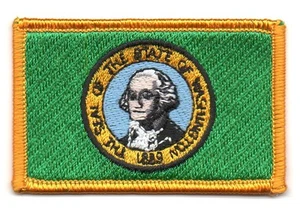WASHINGTON AMERIKANISCHE USA FLAGGE PATCHES PATCH BADGE BÜGELBILD NEU BESTICKT - Bild 1 von 1