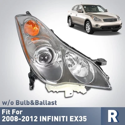 HID Headlight For 2008-12 INFINITI EX35/2013 EX37/2015-17 QX50 w/ AFS Right RH Foto 1 de 3
