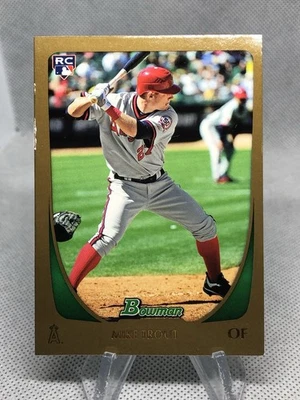 2011 Bowman Draft Gold Mike Trout дебютант RC NO101 LA Angels *ЧИТАЙТЕ* - Изображение 1 из 3