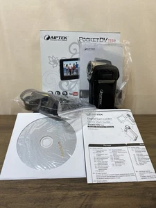Aiptek Pocket DV T230 Digital Camcorder Video Camera Black/Silver 12MP 8x Zoom - Picture 1 of 13
