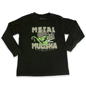 Metal Mulisha Boys Breaking Rules Skull T Shirt Youth Sz M Grunge Y2K Style - Picture 1 of 13
