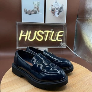 Mocassino Polo Ralph Lauren Wellsley blu navy vernice ecopelle taglia bambino 13 - Foto 1 di 10