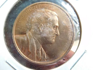 EG PRESIDENT FRANKLIN DELANO ROOSEVELT DATES INAUGURATION DEATH MEDAL MEDALLION - Picture 1 of 5
