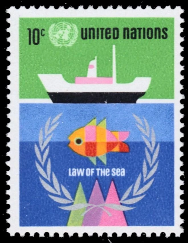 NACIONES UNIDAS 254 - Ley del Mar "Barco y Pesca" (pb73870) Foto 1 de 1