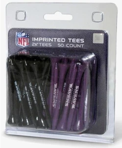 NFL Baltimore Ravens Football Purple Black Golf Tees 50 Pack - Picture 1 of 3