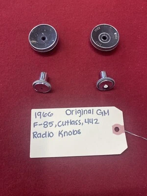 1966 Original GM Oldsmobile F-85, Cutlass & 442 Radio Knobs - Image 1 of 4
