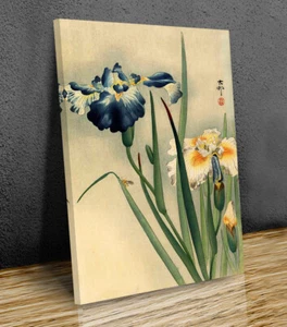 Irises Ohara Koson Leinwanddruck Kunst Wand gerahmt oder nur gedruckt - Bild 1 von 7