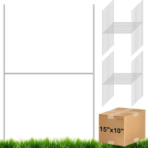 100 Pcs Yard Sign Stakes Metal 15"X10" H Frame Wire Stakes Metal Yard Stakes Use - Picture 1 of 7