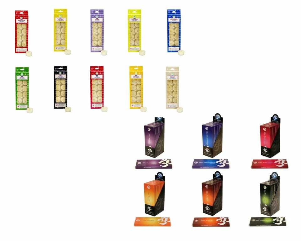 OM Incense and Satya T-Lite Candles 100% Natural Gift Set - Image 1 of 1
