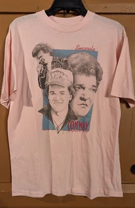 VTG 80s Conway Twitty Sincerely T-Shirt L Single Stitch USA Country Tour Pink - Picture 1 of 8