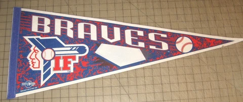 1998 BRAVES IF 30" Pennant - Minor League Baseball? Please help Identify? Cover