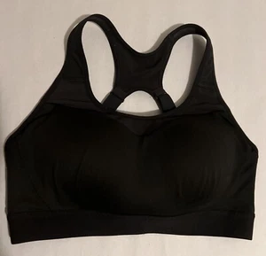 Gymshark Women's Black Sports Bra Open Back Padded Wireless Sports Bra NWOT Sz S - Picture 1 of 7