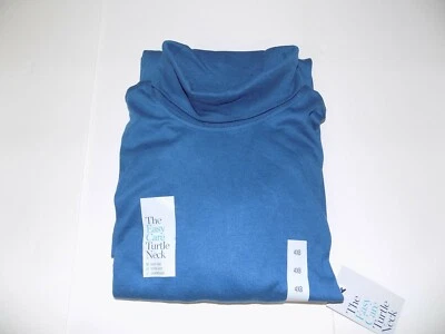 CROFT & BARROW EASY CARE KNIT TURTLENECK MENS SZ 3XL BIG -BLUE- NWT - Image 1 of 2