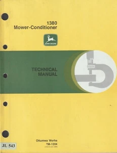 JL543 John Deere 1380 Mower-Conditioner Technical Manual (1978) TM-1204 - Picture 1 of 1