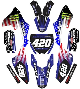 Graphics for Yamaha YZ65 YZ 65 2018-2025 Flag Decals American - Picture 1 of 1