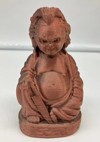 3D Printed Chucky Horror Buddha w/knife Statue Figure Cover