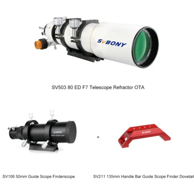 SVBONY SV503 80/560mm ED F7 Telescopes Refractor w/ SV106 50mm Guide Scope - Image 1 of 4