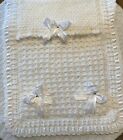Beautiful Thick Hand Crochet Pram Cover White 