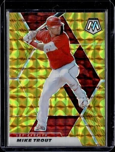2021 Panini Mosaic #103 Mike Trout Yellow Reactive Prizm Angels (56B) - Picture 1 of 2