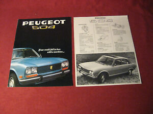 1970 Peugeot 504 Sales Brochure Booklet Catalog Old Original