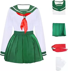 Japanisches Schulmädchen Kostüm - Kagome Higurashi Halloween Cosplay Outfit, klein - Bild 1 von 6