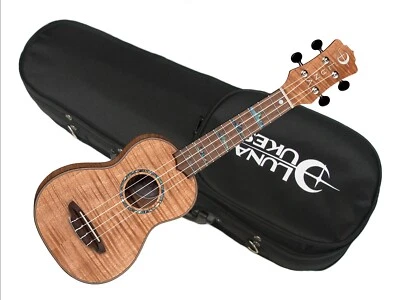 Luna High Tide Exotic Mahogany Soprano Ukulele - NEW UKE w/ Light Case - Image 1 of 4