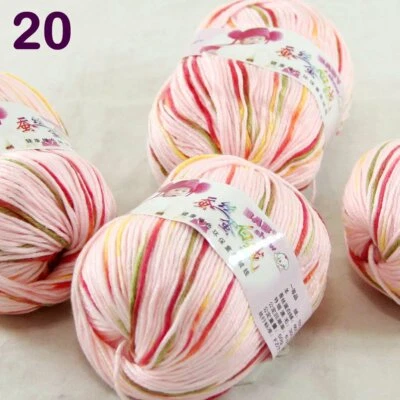 Sale 4 Skeinsx50g Cashmere Silk Wool Children Hand Knit Blankets Crochet Yarn 20 - Image 1 of 4