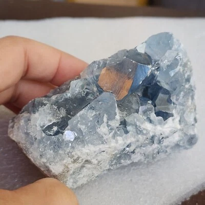 Natural Blue Celestite Cluster Specimen 3.5" x 2" - USA - Image 1 of 4