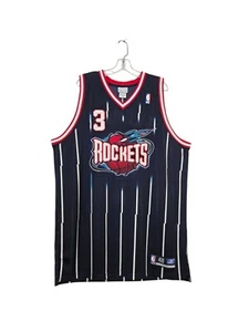 VTG Reebok Authentic Houston Rockets Steve Francis SIGNED Jersey Blue Size 48 - Picture 1 of 16
