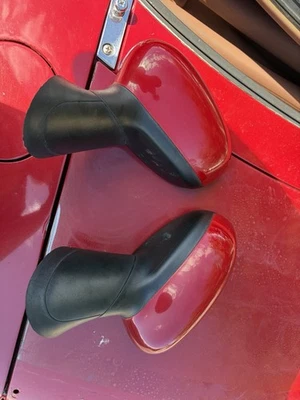 Par de espejos retrovisores rojos Fiat 500 2012-2017 Foto 1 de 2