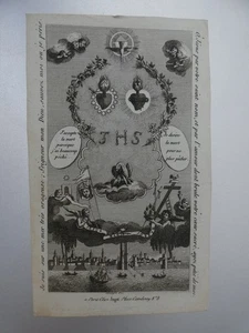 image pieuse tout debut XIXe papier vergé je suis sur une mer tres orageuse - Imagen 1 de 1