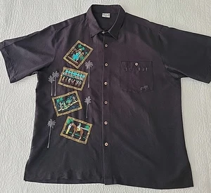 Del Mar Race Course Men's Button Up Track Shirt Black 3XL EUC - Picture 1 of 18