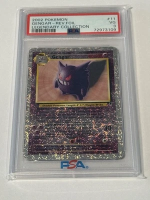 2002 Pokemon Legendary Collection Gengar Reverse Holofoil PSA 3 - Image 1 of 3