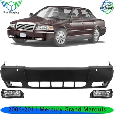 Front Bumper Cover & Fog Light Assembly For 2006-2011 Mercury Grand Marquis Foto 1 de 4