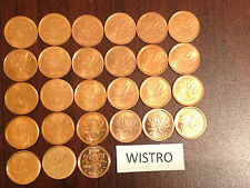 1997-2012 Penny Set - RED - A/U to UNC ~27 coins~  Excellent starter set 🇨🇦
